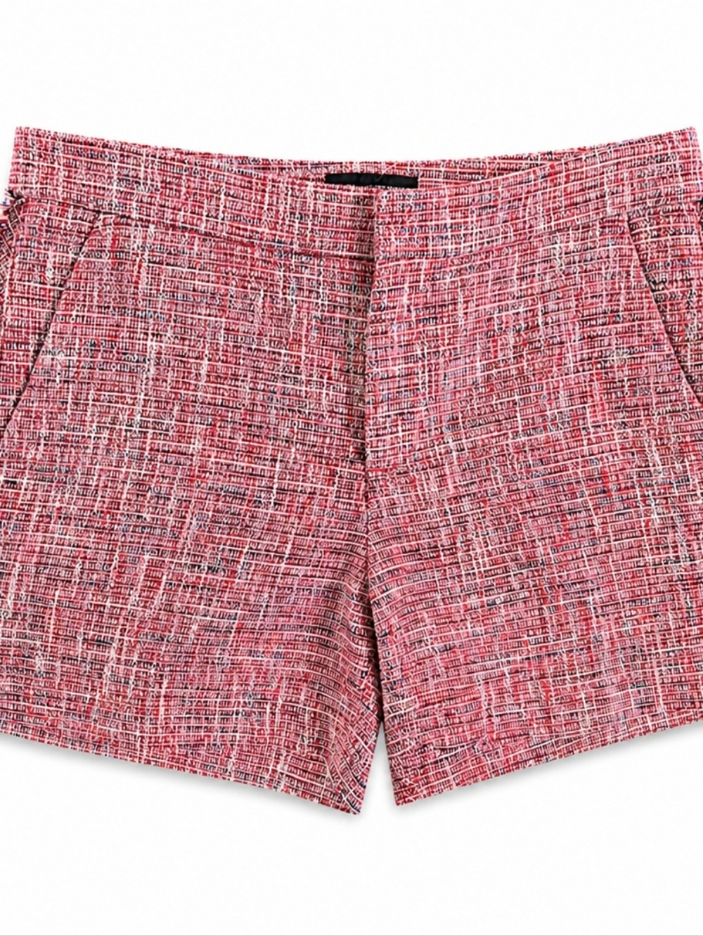 Banana Republic NWT Tweed Fringe Shorts Pink Red High Rise Sz 4